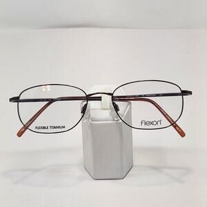 Flexon by Marchon 600 Coffee 210 Eyeglasses Frames Full Rim Rectangle Mens